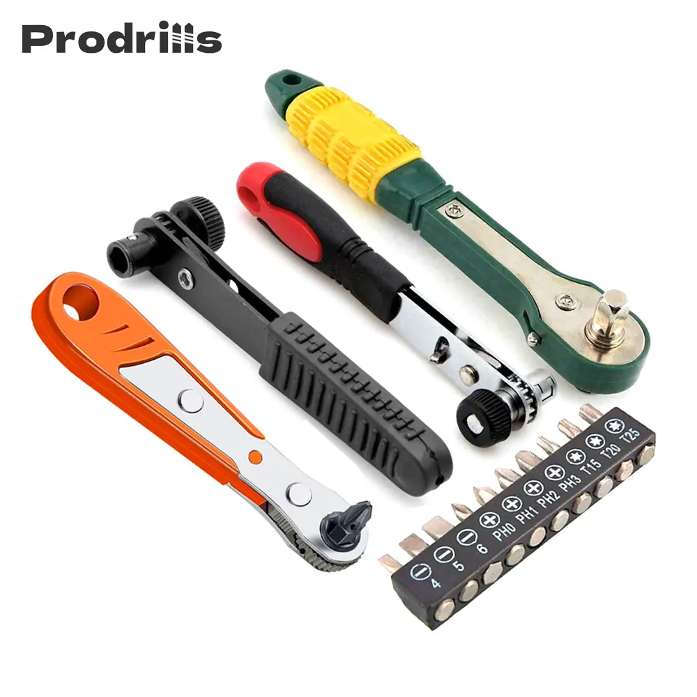 1/4 inch Mini Rapid Ratchet Wrench Screwdriver Rod 6.35mm Quick Socket Wrench Tool with 10 Pcs Drive Screwdriver Bit
1/4 inch Mini Rapid Ratchet Wrench Screwdriver Rod 6.35mm Quick Socket Wrench Tool with 10 Pcs Drive Screwdriver Bit