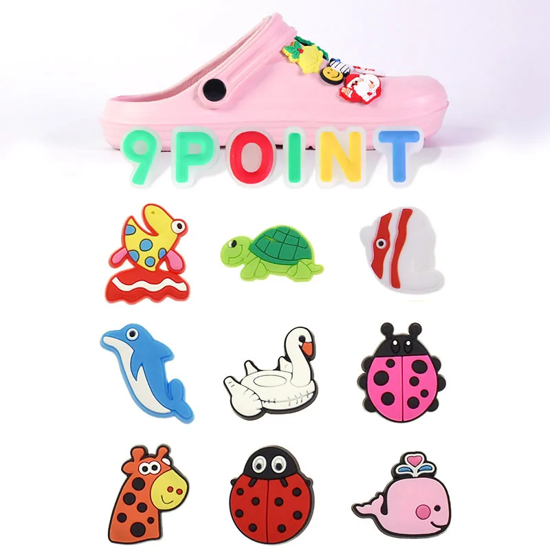 PVC Shoe Charms Cartoon Ladybird Shoe Accessories Giraffe Shoe Decoration Dolphin Shoe Buckles for Clog Sandals X-mas Gifts
PVC Shoe Charms Cartoon Ladybird Shoe Accessories Giraffe Shoe Decoration Dolphin Shoe Buckles for Clog Sandals X-mas Gifts