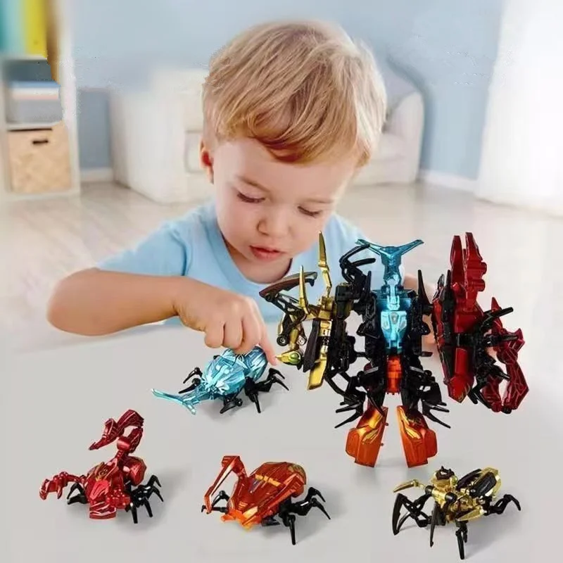 

Creative Funny Insect Deformation Robot Model Set Toy Anime Figure Scorpion Mantis Transformation Mech Warrior Kid Birthday Gift