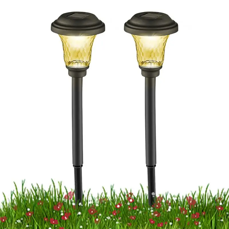 

Уличные фонари на солнечной батарее для дорожек, 2 шт., фонари на колышке для газона, Ip65, водонепроницаемые садовые фонари на солнечной батарее для сада, патио, подъездной дорожки