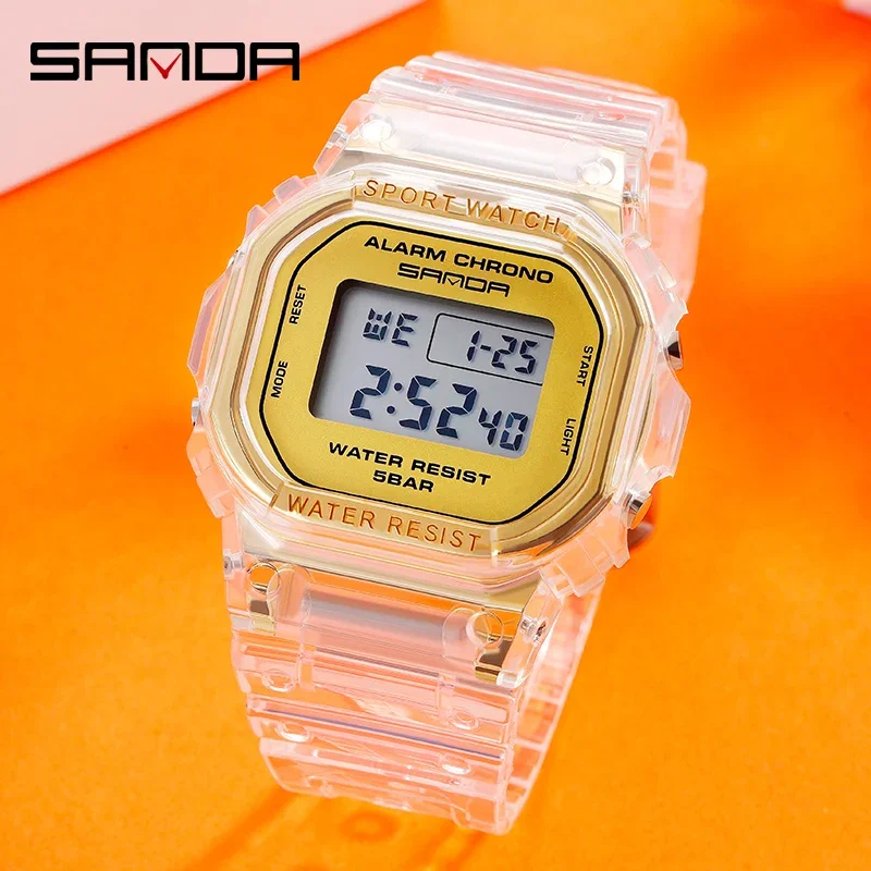 SANDA 2023 Hot Sell Waterproof Digital Watch Unique Transparent Resin Strap Multifunctional Men Wristwatch Relogio Digital 2009
SANDA 2023 Hot Sell Waterproof Digital Watch Unique Transparent Resin Strap Multifunctional Men Wristwatch Relogio Digital 2009