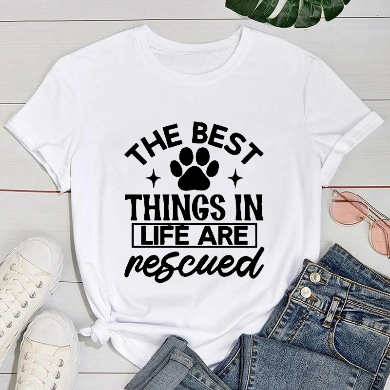 (Premium T-shirt)Hot The Best Things In Life Are Rescued Graphic Short Sleeve T-Shirts For Women Shirts Loose T-Shirt
(Premium T-shirt)Hot The Best Things In Life Are Rescued Graphic Short Sleeve T-Shirts For Women Shirts Loose T-Shirt