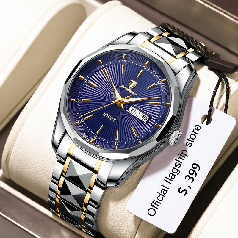 2023 New Casual Sport Chronograph Men's Watches Stainless Steel Band Wristwatch Big Dial Quartz Clock with Luminous Pointers+box
2023 New Casual Sport Chronograph Men's Watches Stainless Steel Band Wristwatch Big Dial Quartz Clock with Luminous Pointers+box