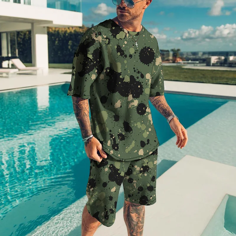 Abstract 3D Print Camouflage T-Shirts Shorts Sets Men Casual Fashion Oversized Short Sleeve T Shirt Pants Set Man Suits Clothing
Abstract 3D Print Camouflage T-Shirts Shorts Sets Men Casual Fashion Oversized Short Sleeve T Shirt Pants Set Man Suits Clothing