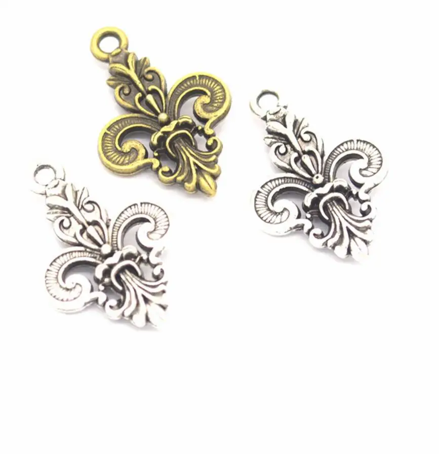 50 Pieces/Lot 22mm*14mm antique bronze or silver plated fleur de lis charm French national flower for jewelry making F0410
50 Pieces/Lot 22mm*14mm antique bronze or silver plated fleur de lis charm French national flower for jewelry making F0410