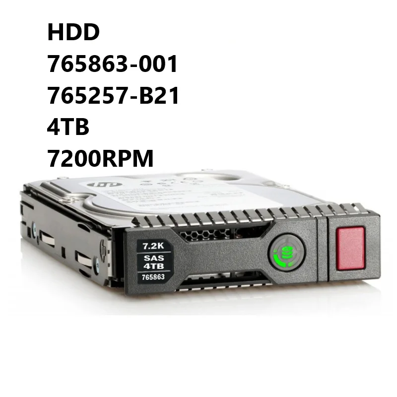 

NEW HDD 765863-001 765257-B21 4TB 7200RPM 3.5in LFF SAS-12Gbps SC Midline Hard Drive for H+PE ProLiant Gen8 Gen9 Gen10 Servers