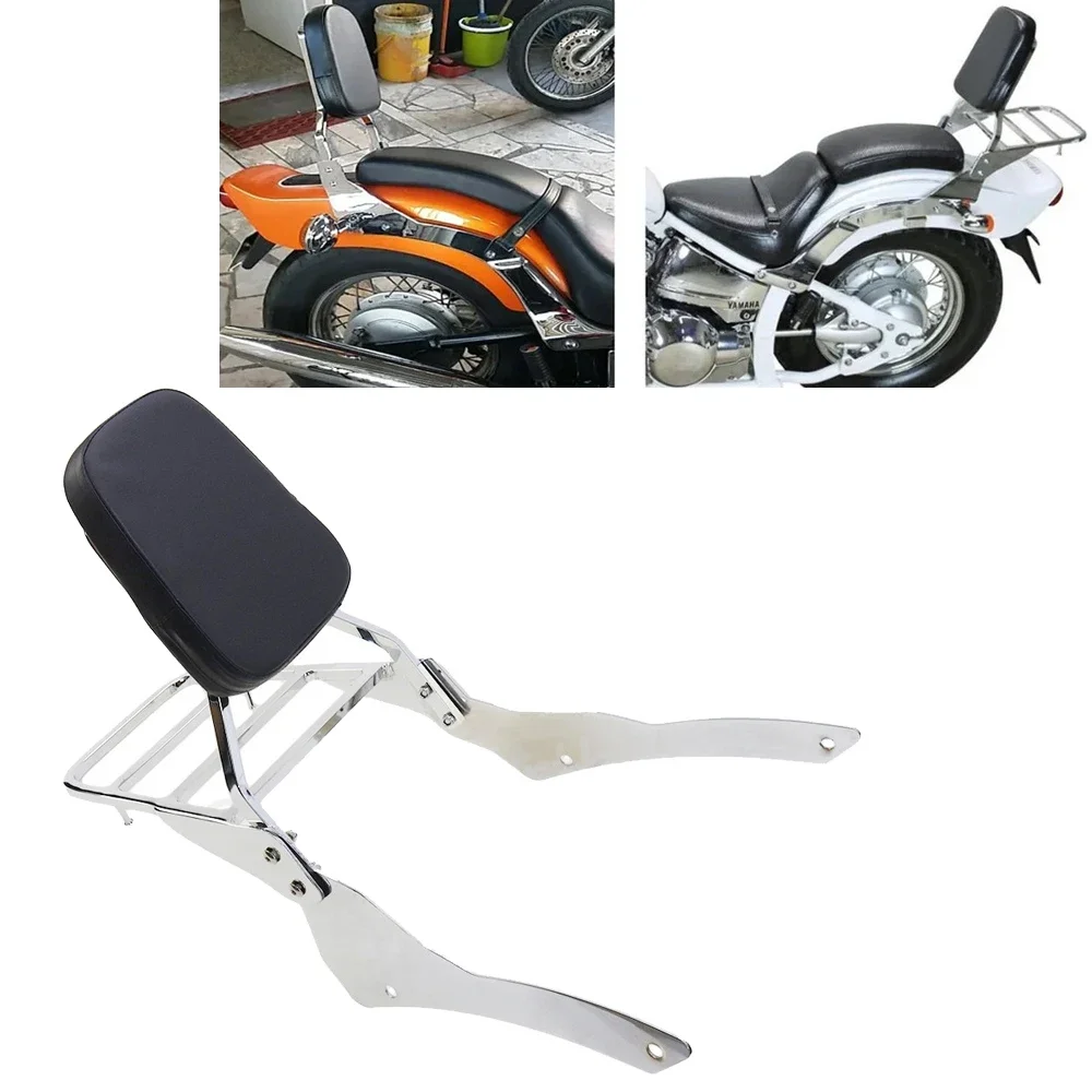

Motorcycle Passenger Backrest Sissy Bar Luggage Rack For Yamaha Dragstar V-Star 400 650 Classic 1998-2014 1999 2000 01 02 03 04