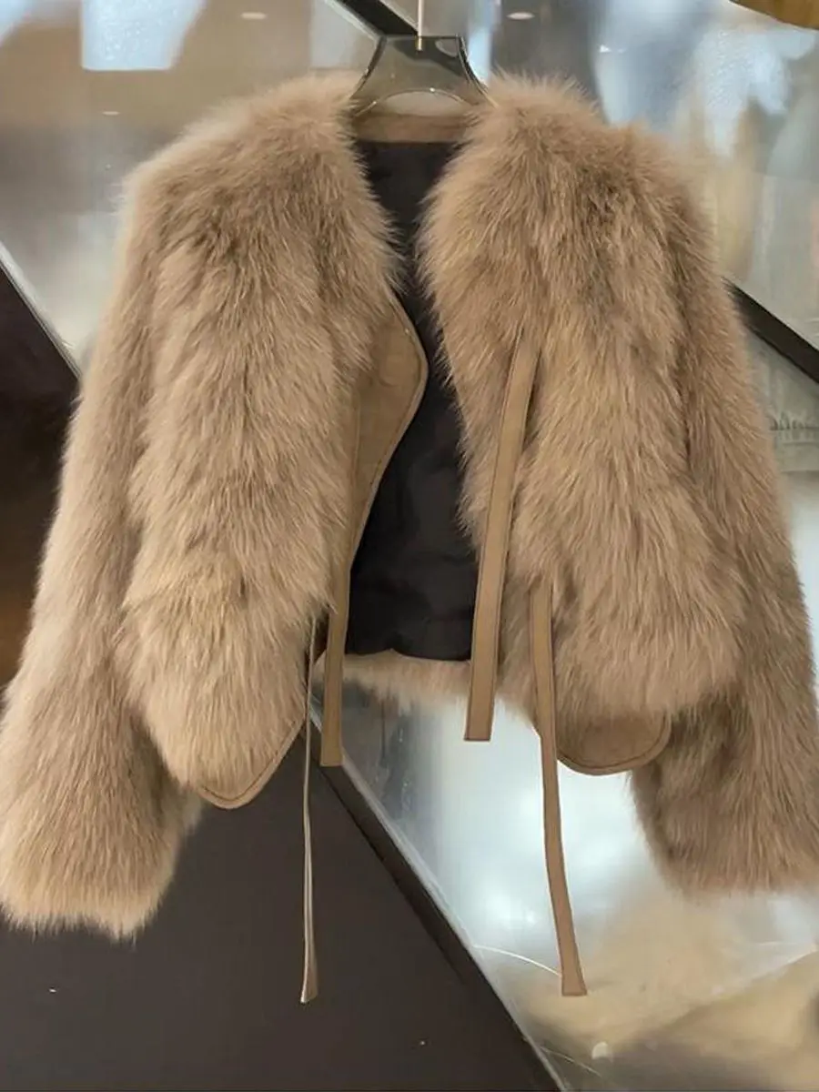 Fluffy Fur Coat Women Winter Short Faux Fur Jacket Luxury Brand Clothing Warm Thick Lace-up Faux Fox Fur Jacket New
Fluffy Fur Coat Women Winter Short Faux Fur Jacket Luxury Brand Clothing Warm Thick Lace-up Faux Fox Fur Jacket New