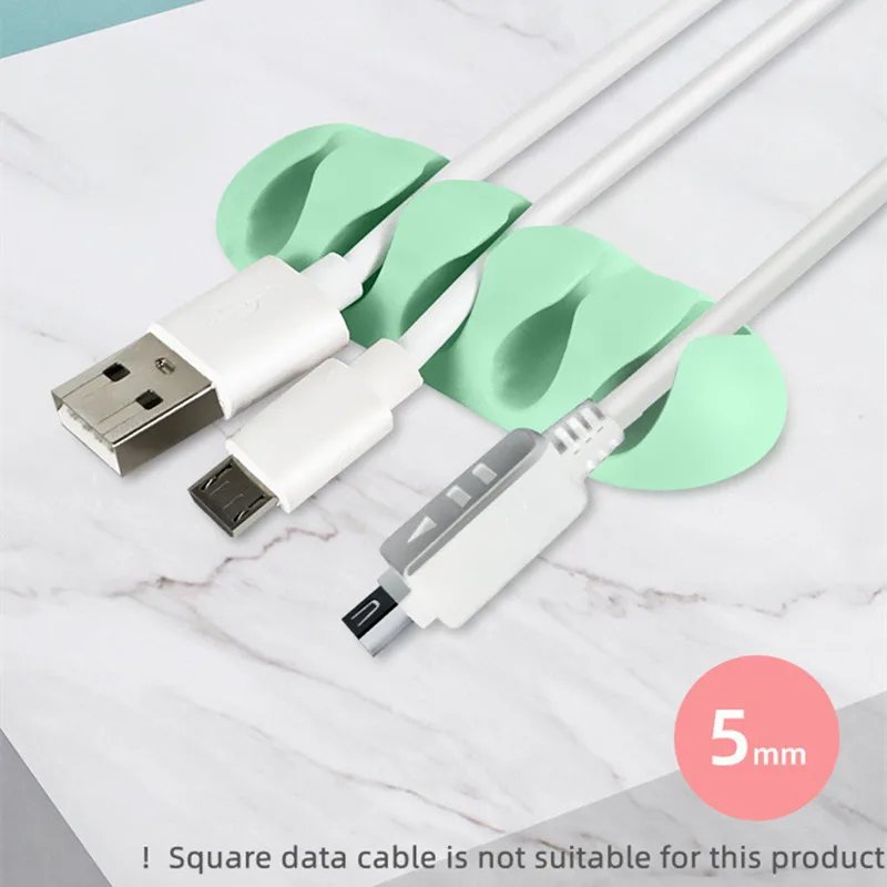 5PCS Adhesive Silicone Cable Winder Solid Color Cable Holder Earphone Clip Charger Organizer Line Fixer Desk Set Home Supplies
5PCS Adhesive Silicone Cable Winder Solid Color Cable Holder Earphone Clip Charger Organizer Line Fixer Desk Set Home Supplies