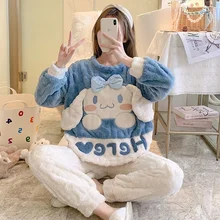 Pajamas Female Winter Thickened Velvet Suit Cute Dog Pajamas Students Ins Dormitory Winter Warm Night Gown Sleepwear Women Suit
Pajamas Female Winter Thickened Velvet Suit Cute Dog Pajamas Students Ins Dormitory Winter Warm Night Gown Sleepwear Women Suit