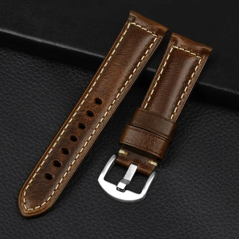 

High Quality Genuine Leather Watch Strap 20mm 22mm 24mm Watchbands for Panerai Men Women Bracelet for Huawei Watch Gt3/GT4 46mm
