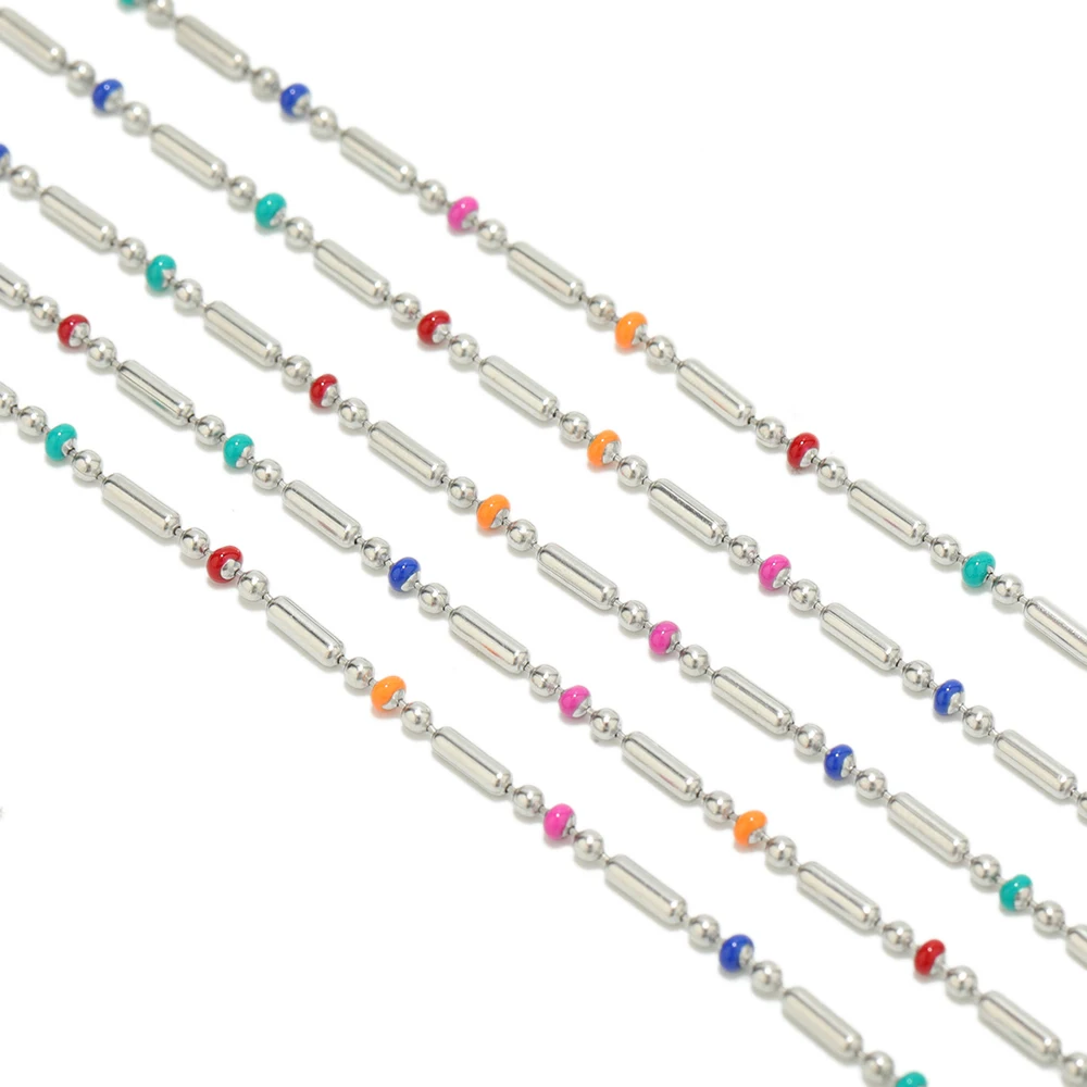 1 Meter Stainless Steel Ball Colorful Steel Color Enamel Beaded Ball For Chain Findings Components DIY Jewelry Making
1 Meter Stainless Steel Ball Colorful Steel Color Enamel Beaded Ball For Chain Findings Components DIY Jewelry Making