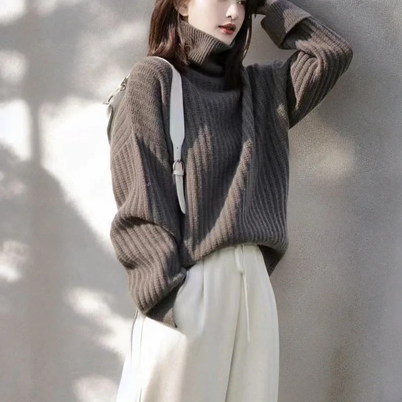 South Korea Casual All-matching Winter All-Match Sweater Solid Thick Knit Long Sleeve Pullover Office Lady Clothes Sweater Women
South Korea Casual All-matching Winter All-Match Sweater Solid Thick Knit Long Sleeve Pullover Office Lady Clothes Sweater Women
