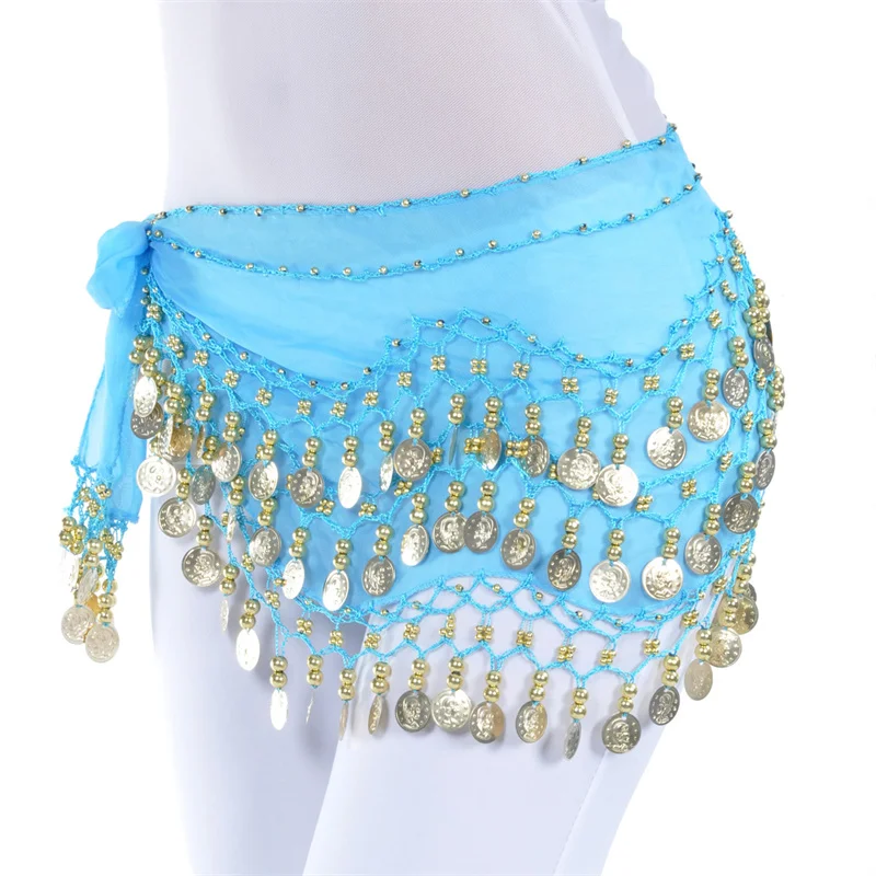 

Adult Glitter Coins Belly Dance Hip Scarf Party Stage Performance Carnival Rave Belt Waist Chain Wrap Mini Skirt Indain Costume