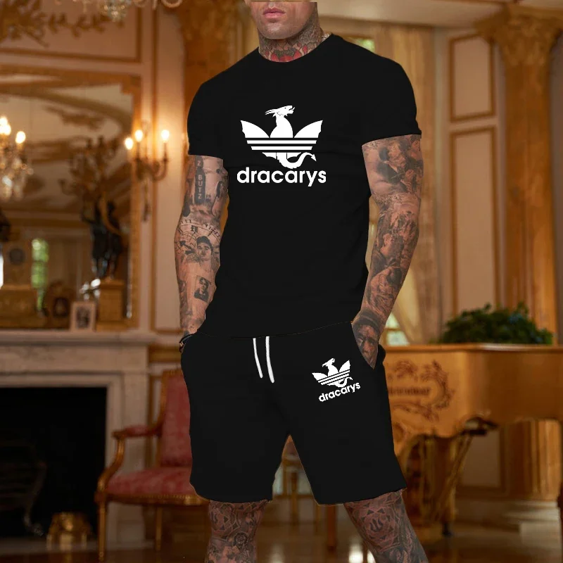 Spring/Summer Men's Casual Sports Short sleeve suit, two-piece set, T-shirt and pants, men's wear, Summer fashion
Spring/Summer Men's Casual Sports Short sleeve suit, two-piece set, T-shirt and pants, men's wear, Summer fashion
