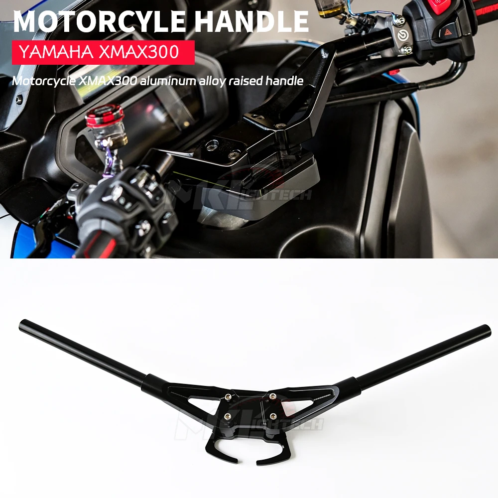

MKLIGHTECH For YAMAHA XMAX300 Xmax 300 2018-2023 Xmax300 Motorcycle Handlebar CNC Black Bars Motorbike Handle Bar Steering Wheel