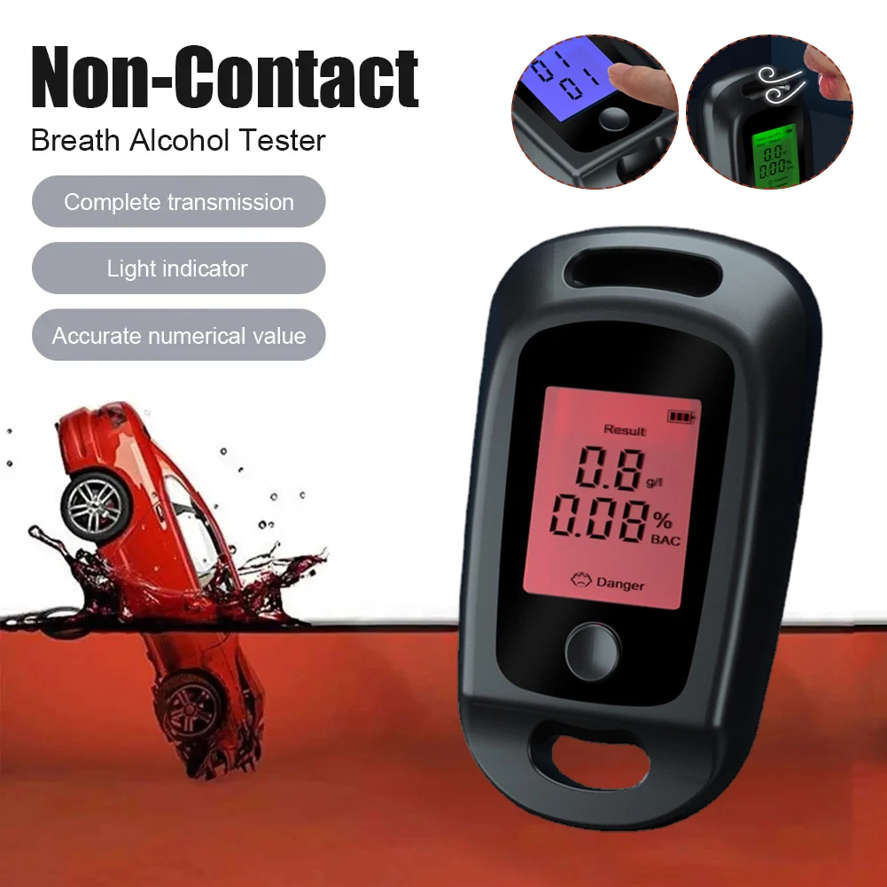 Portable Breathalyzer USB Rechargeable Alcohol Tester With LCD Display Professional Alcohol Detector Keychain Drunk Driving Test
Portable Breathalyzer USB Rechargeable Alcohol Tester With LCD Display Professional Alcohol Detector Keychain Drunk Driving Test