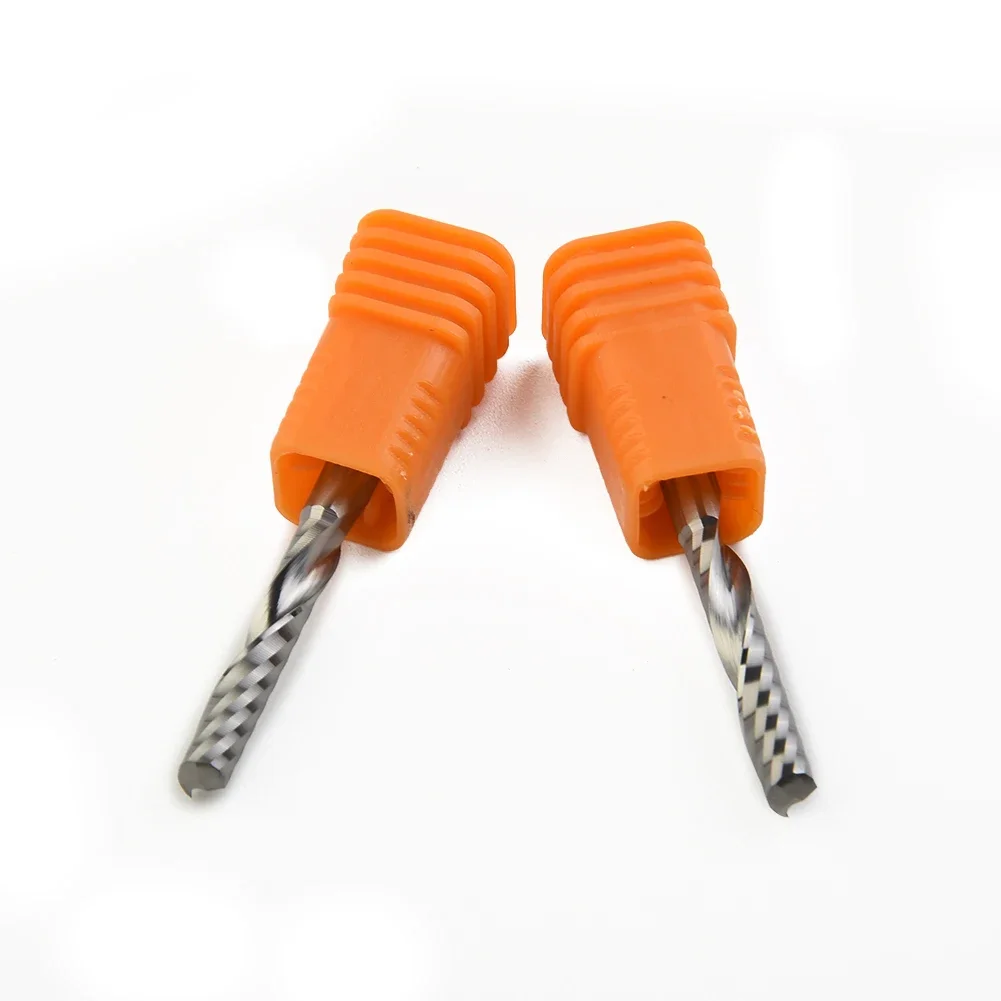 2pcs 4mm Single Flute Spiral End Mill Carbide Router Bits For Aluminium 4*22mm End Mills For CNC Router Processing Center, Wood
2pcs 4mm Single Flute Spiral End Mill Carbide Router Bits For Aluminium 4*22mm End Mills For CNC Router Processing Center, Wood
