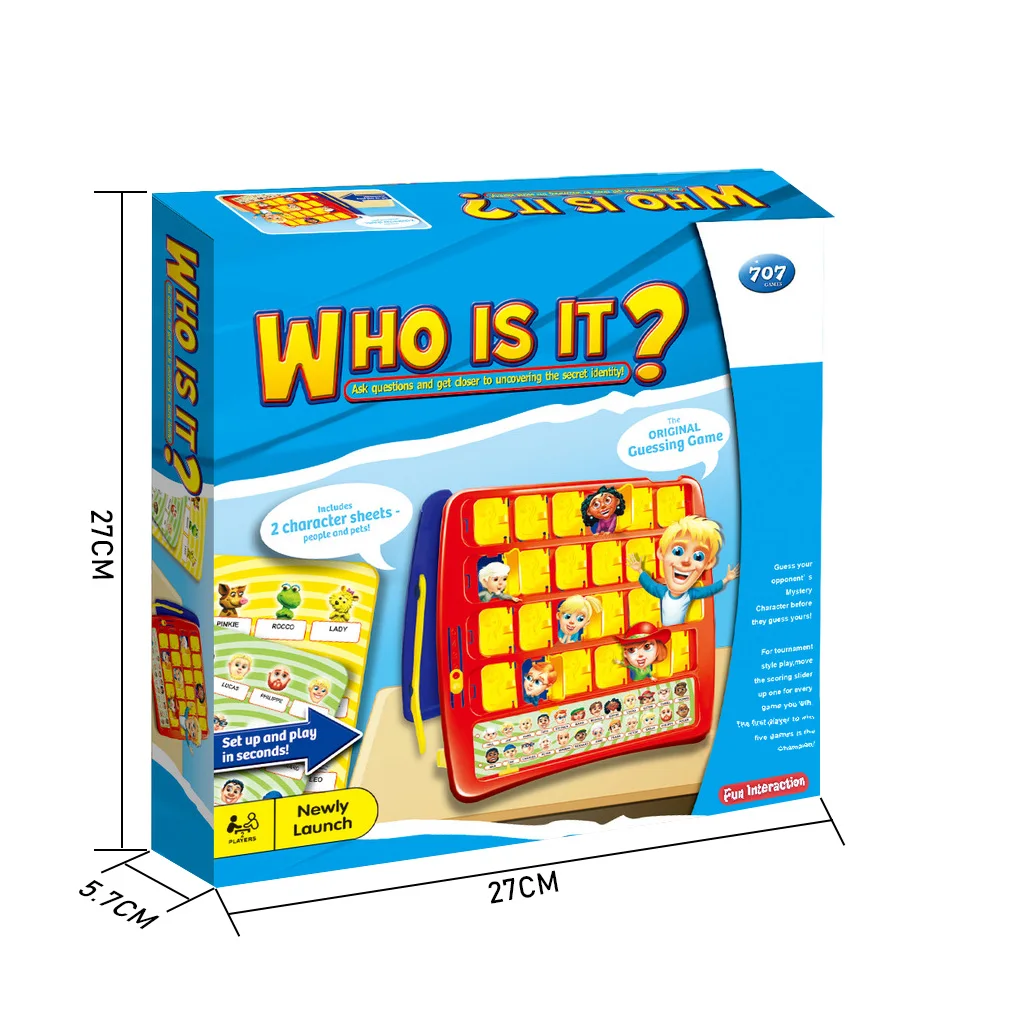 Children Classic the Guess Who Desktop Game Parent-Child Interaction Logical Thinking Entertainment
Children Classic the Guess Who Desktop Game Parent-Child Interaction Logical Thinking Entertainment