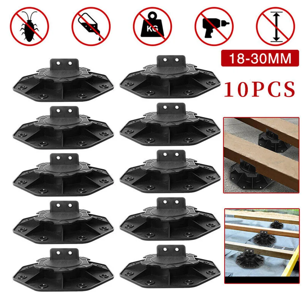 10-1pcs Adjustable Deck Base Riser Bearing Bracket 18-30mm 30-60mm For WPC Wood Aluminum Support DIY Construction
10-1pcs Adjustable Deck Base Riser Bearing Bracket 18-30mm 30-60mm For WPC Wood Aluminum Support DIY Construction