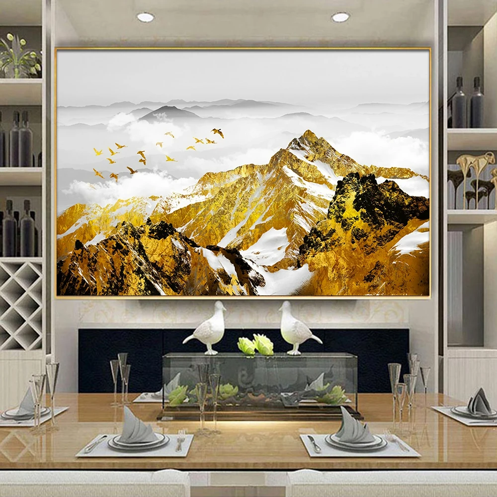 Golden Cloudy Misty Mountains Painting Print Canvas Posters Modern Luxury Wall Art Landscape Pictures for Living Room Home Decor
Golden Cloudy Misty Mountains Painting Print Canvas Posters Modern Luxury Wall Art Landscape Pictures for Living Room Home Decor
