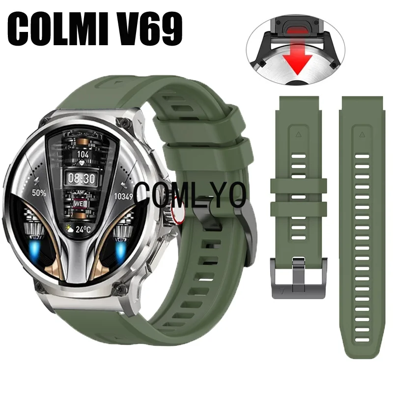 Ремешок для часов COLMI V69, быстросъемный силиконовый мягкий спортивный ремень для мужчин и женщин
Ремешок для часов COLMI V69, быстросъемный силиконовый мягкий спортивный ремень для мужчин и женщин