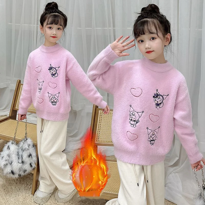 Girly Heart Kuromi Anime Kawaii Sanrio Princess Embroidered Sweater Cute Cartoon Mink Velvet Hooded Lovely Toys for Kids
Girly Heart Kuromi Anime Kawaii Sanrio Princess Embroidered Sweater Cute Cartoon Mink Velvet Hooded Lovely Toys for Kids