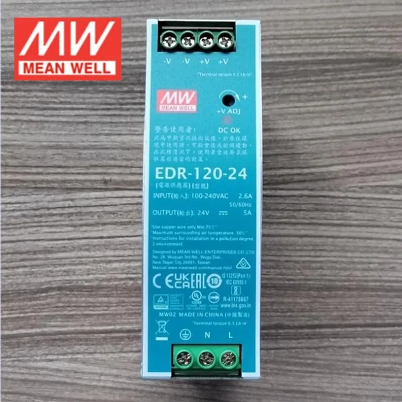 Taiwan Province Mingwei EDR-120 Rail Switching Power Supply 220 Variable DC 12 24 48V 75W 150W LED
Taiwan Province Mingwei EDR-120 Rail Switching Power Supply 220 Variable DC 12 24 48V 75W 150W LED