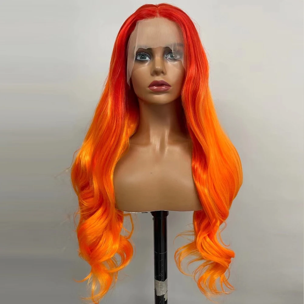 Synthetic Lace Front Breakdown Free Wigs For Women Long Wavy Ginger Orange Hair Daily/Cosplay Anime High Temperature Fiber
Synthetic Lace Front Breakdown Free Wigs For Women Long Wavy Ginger Orange Hair Daily/Cosplay Anime High Temperature Fiber