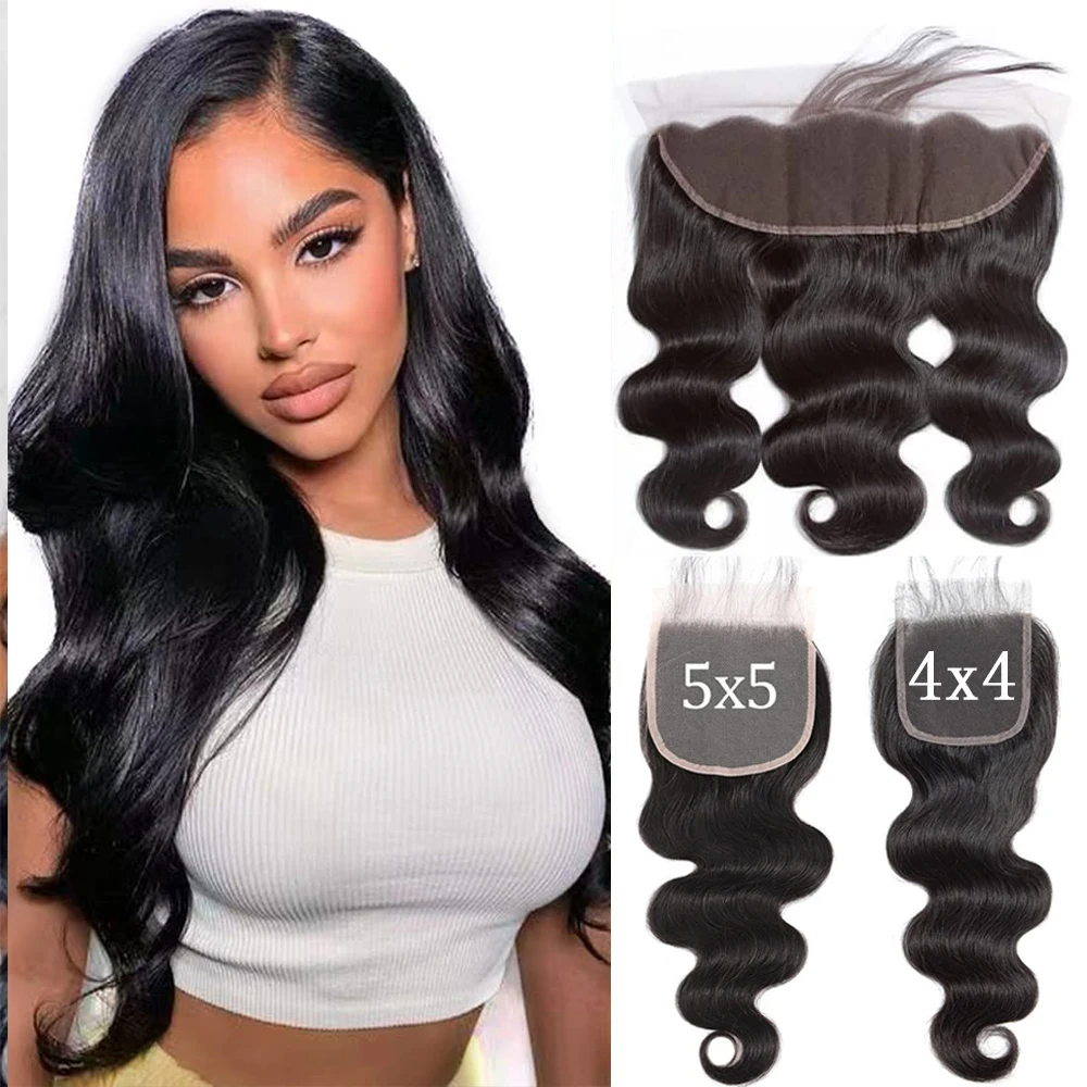 Body Wave 13x4 13x6 Lace Frontal And Closure Brazilian 100% Human Hair Remy 4x4/5x5 HD Lace Closure Soft Lace Only 10-24 Inches
Body Wave 13x4 13x6 Lace Frontal And Closure Brazilian 100% Human Hair Remy 4x4/5x5 HD Lace Closure Soft Lace Only 10-24 Inches