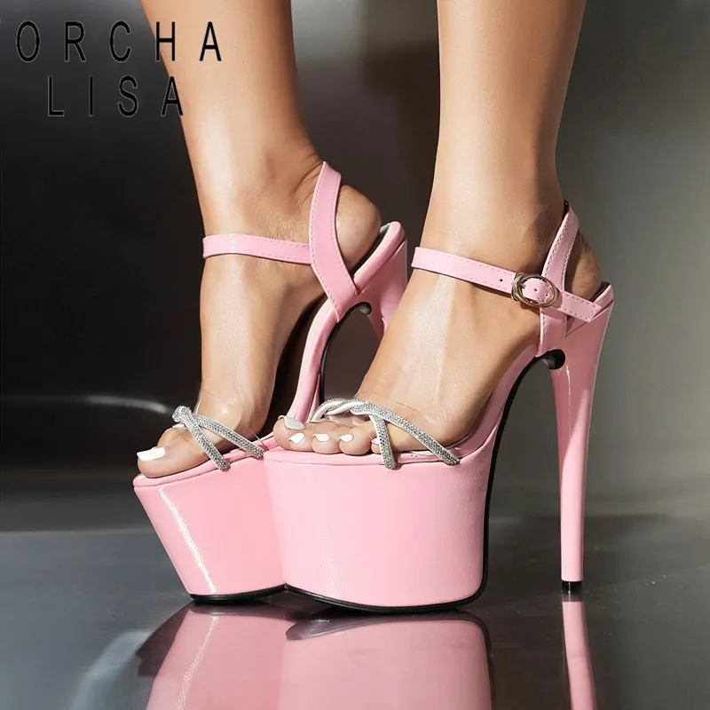 ORCHA LISA Sexy Women Sandals Peep Toe Thin High Heel 17cm Platform 7.5cm Buckle Strap Fashion Party Shoes Big Size 41 42 43
ORCHA LISA Sexy Women Sandals Peep Toe Thin High Heel 17cm Platform 7.5cm Buckle Strap Fashion Party Shoes Big Size 41 42 43