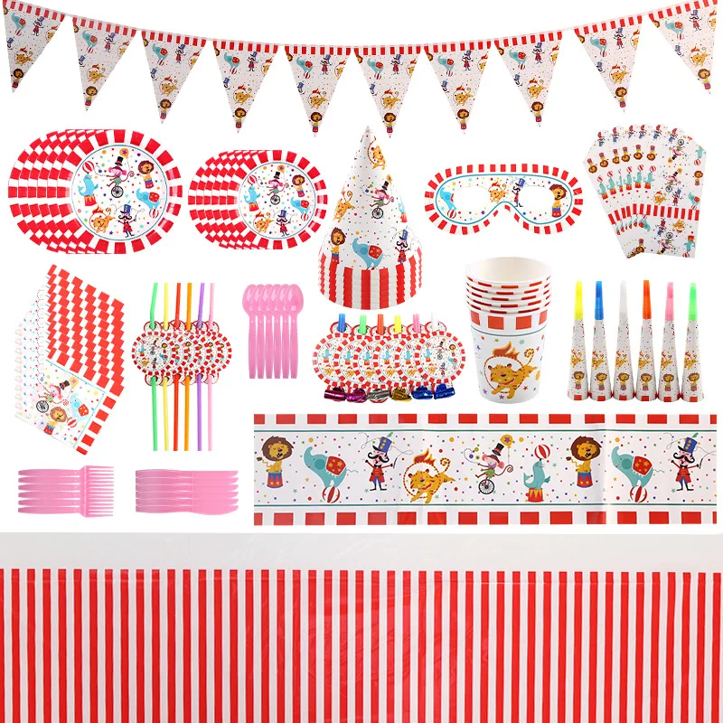Circus Themed Party Decorations, Striped Animals, Disposables, Cutlery Set, Plate, Cup, Mask, Kids, Birthday, Fun
Circus Themed Party Decorations, Striped Animals, Disposables, Cutlery Set, Plate, Cup, Mask, Kids, Birthday, Fun