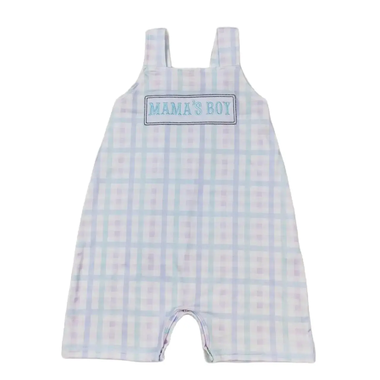 

Wholesale Kids Baby MAMA's Boy Girl Plaid Jumpsuit Newborn Boutique Coverall Romper Toddler Short Sleeves Bodysuit One-piece