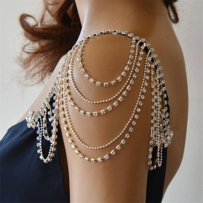 2022 New Luxury Full Rhinestone Tassel One Shoulder Chain Ladies Wedding Party Shiny Multilayer Crystal Shawl Chain Jewelry Gift
2022 New Luxury Full Rhinestone Tassel One Shoulder Chain Ladies Wedding Party Shiny Multilayer Crystal Shawl Chain Jewelry Gift