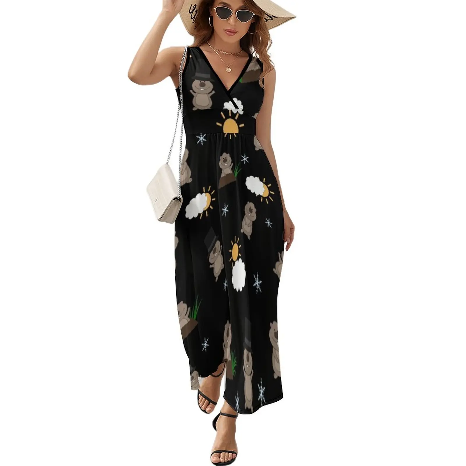 Groundhog Day Pattern Sleeveless Dress dresses korean style Elegant gowns Women's skirt dress women summer 2024
Groundhog Day Pattern Sleeveless Dress dresses korean style Elegant gowns Women's skirt dress women summer 2024