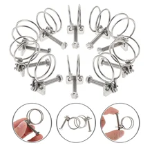 10Pcs Stainless Steel Double Wire Pipe Hoops Adjustable Wire Clamps Pipe Clamps 
10Pcs Stainless Steel Double Wire Pipe Hoops Adjustable Wire Clamps Pipe Clamps