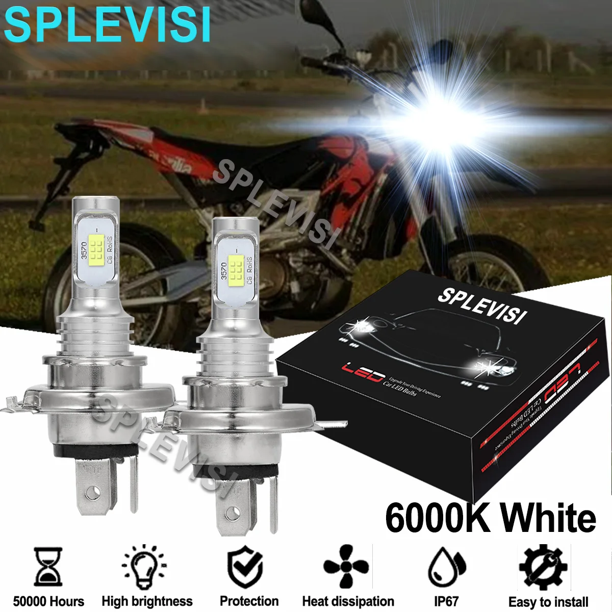 2PCS White LED Motorcycle Headlights 6000K For Aprilia RXV550 2007 2008 2009 2010 Dorsoduro 1200 2011-14 Dorsoduro 750 2010-2013
2PCS White LED Motorcycle Headlights 6000K For Aprilia RXV550 2007 2008 2009 2010 Dorsoduro 1200 2011-14 Dorsoduro 750 2010-2013