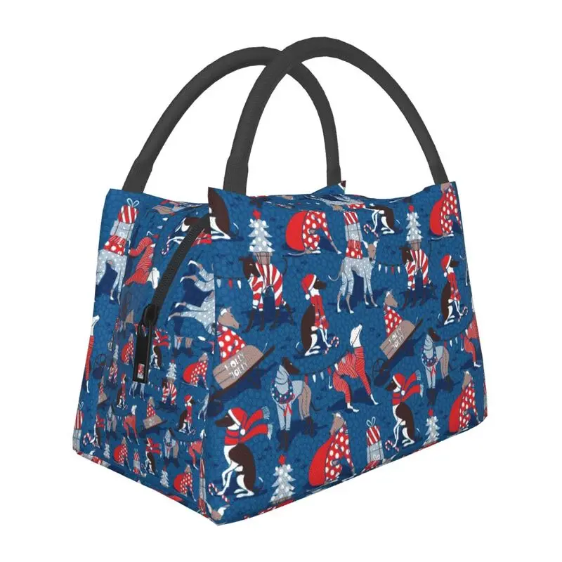 Greyhounds Christmas Dogwalk Thermal Insulated Lunch Bag Sighthound Whippet Dog Lunch Tote for Outdoor Picnic Meal Food Box
Greyhounds Christmas Dogwalk Thermal Insulated Lunch Bag Sighthound Whippet Dog Lunch Tote for Outdoor Picnic Meal Food Box