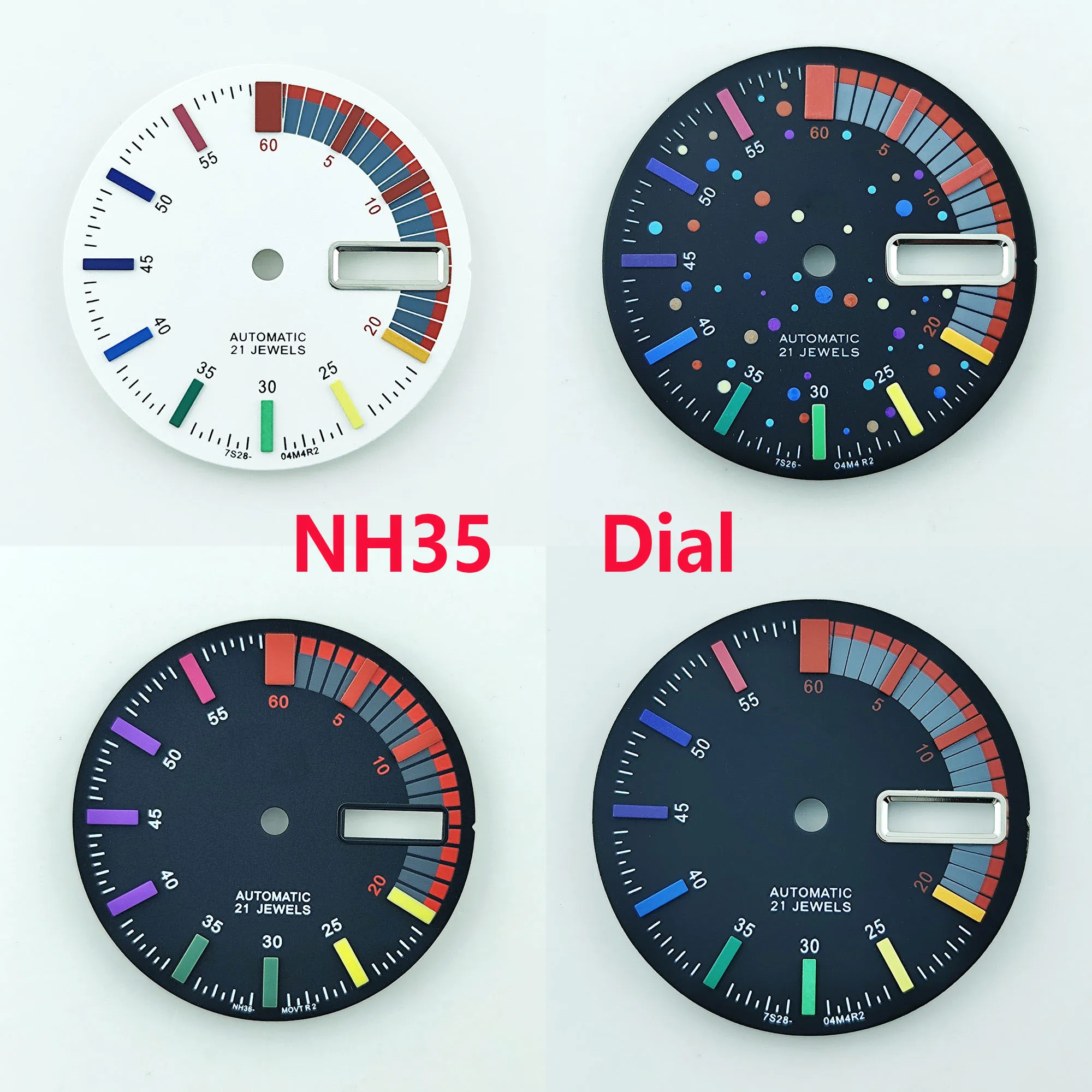 NH36 dial S dial 28.5mm Colourful dial No luminous suitable for NH36 movement watch accessories repair tool
NH36 dial S dial 28.5mm Colourful dial No luminous suitable for NH36 movement watch accessories repair tool
