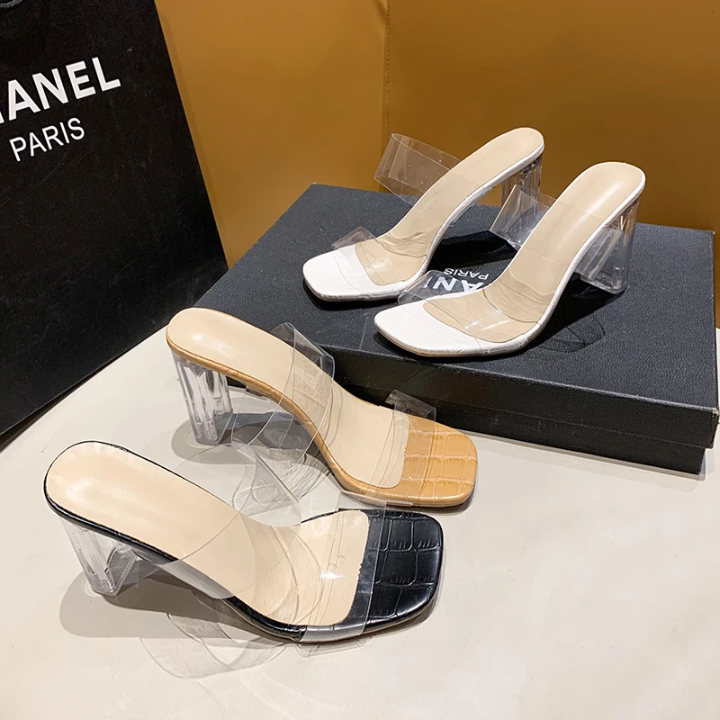 Transparent High Heels Women Square Toe Sandals Summer Shoes Woman Clear High Pumps Wedding Jelly Buty Damskie Heels Slippers
Transparent High Heels Women Square Toe Sandals Summer Shoes Woman Clear High Pumps Wedding Jelly Buty Damskie Heels Slippers