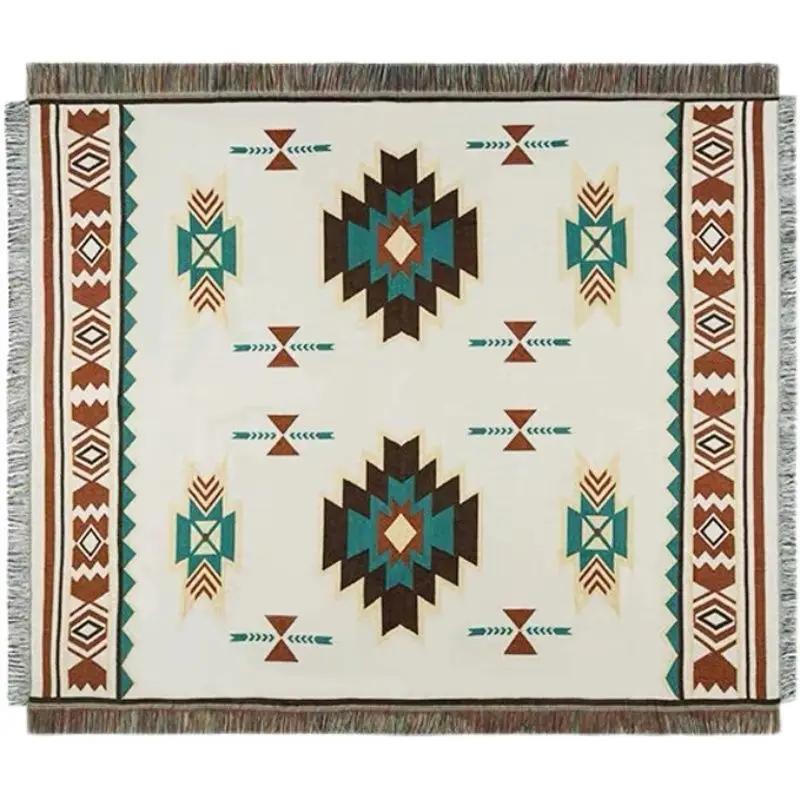 

Boho Decorative Tablecloth Picnic Cloth Mat Tribal Blankets Indian Outdoor Rugs Camping Blanket Bed Sofa Tassels Linen Mats