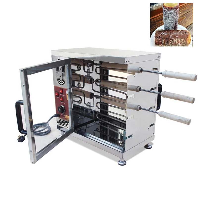 

220V 110V Chimney Cake Oven Roll Grill Machine Stainless Steel Bread Roll Ice Cream Cone Kurtos Kalacs Waffle Maker