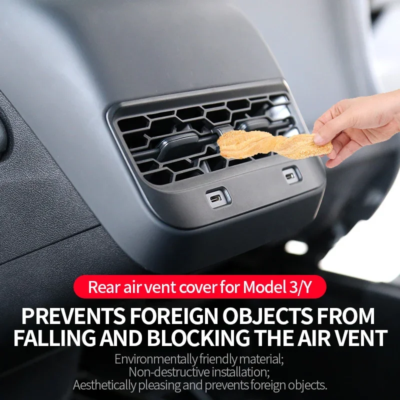 For Tesla Model 3 Y Rear Air Outlet Trim Cover Seat Air Outlet Protective Cover Anti Blocking Interior Modification Accessories
For Tesla Model 3 Y Rear Air Outlet Trim Cover Seat Air Outlet Protective Cover Anti Blocking Interior Modification Accessories