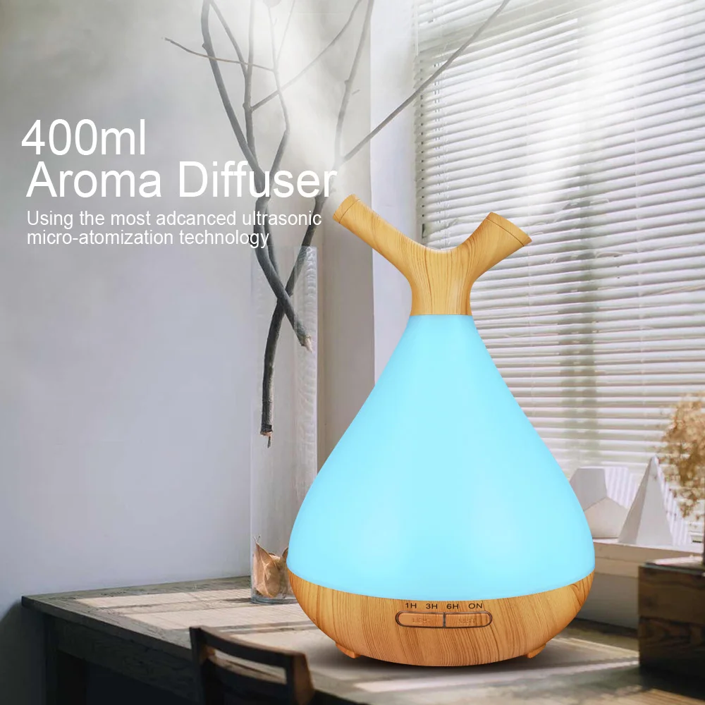400ml ultrasonic air humidifier aromatherapy for home aroma essential oil diffuser mist maker fogger with 7 colors Led lights
400ml ultrasonic air humidifier aromatherapy for home aroma essential oil diffuser mist maker fogger with 7 colors Led lights