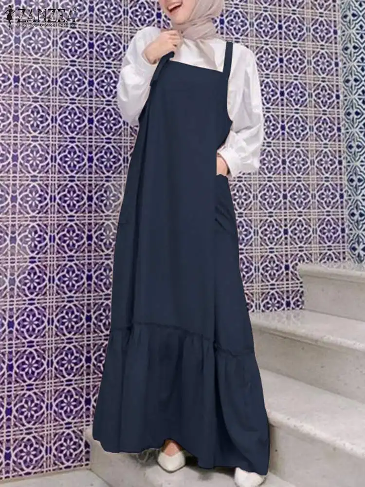 Muslim Abaya Fashion Strap Dress Women Bohemian Vintage Holiday Dresses ZANZEA Turkey Robe Hijab Vestidos Autumn Long Sundress
Muslim Abaya Fashion Strap Dress Women Bohemian Vintage Holiday Dresses ZANZEA Turkey Robe Hijab Vestidos Autumn Long Sundress