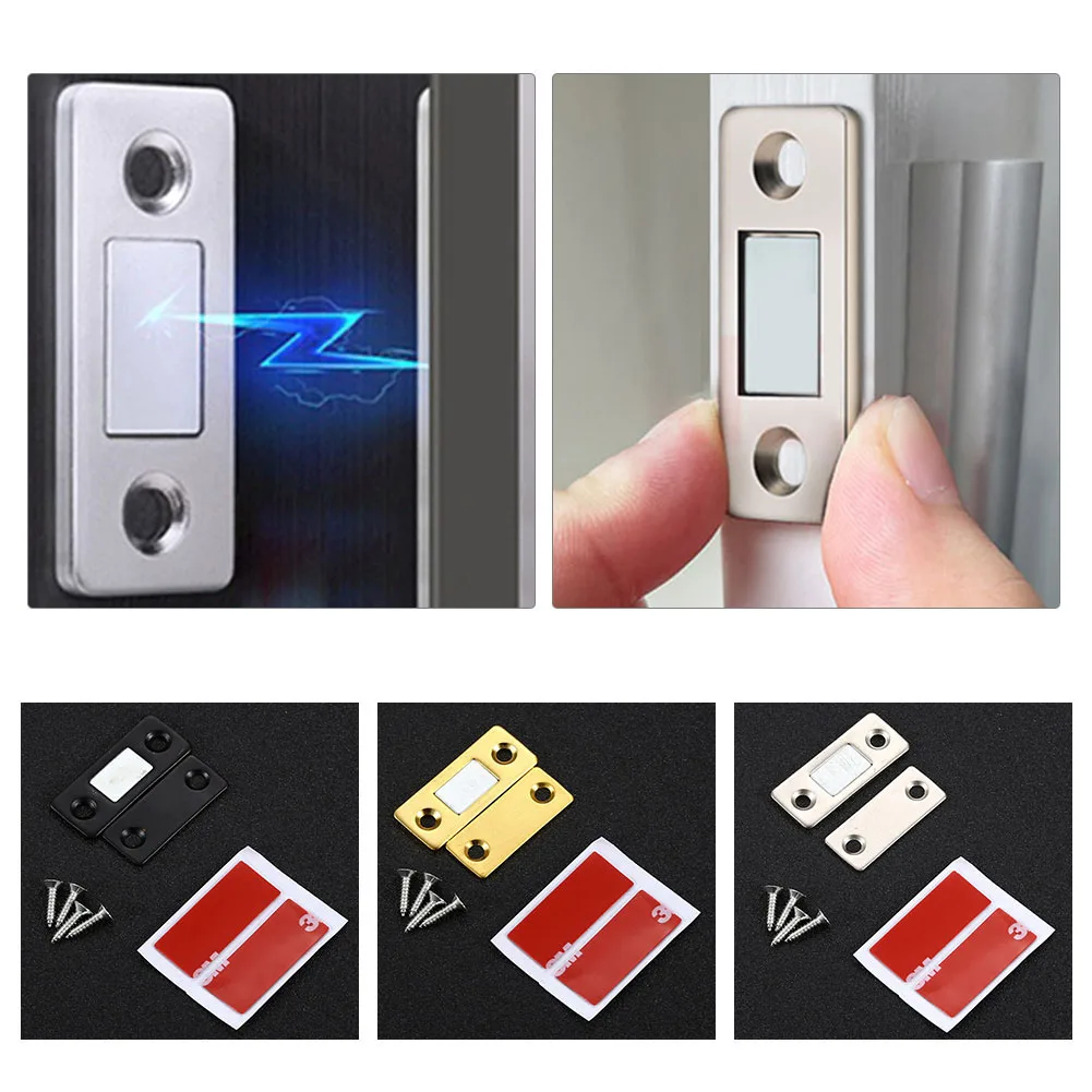 Magnetic Cabinet Catches Invisible Non-punch Door Closer Door Catch Silver Black Gold For Furniture Cabinet Cupboard Wardrobe
Magnetic Cabinet Catches Invisible Non-punch Door Closer Door Catch Silver Black Gold For Furniture Cabinet Cupboard Wardrobe