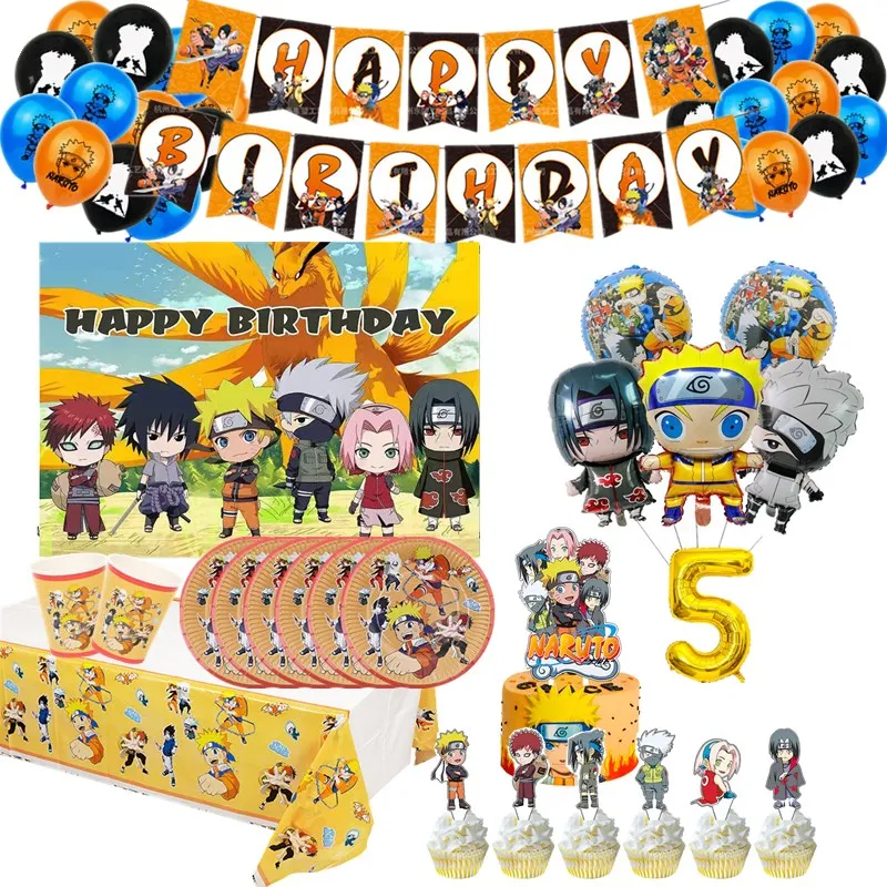 NARUTO Theme Boy Birthday Decoration Suit Kids Party Supplies Baby Shower Uzumaki Naruto Balloon Paper Plate Cap Gift Bags Flags
NARUTO Theme Boy Birthday Decoration Suit Kids Party Supplies Baby Shower Uzumaki Naruto Balloon Paper Plate Cap Gift Bags Flags