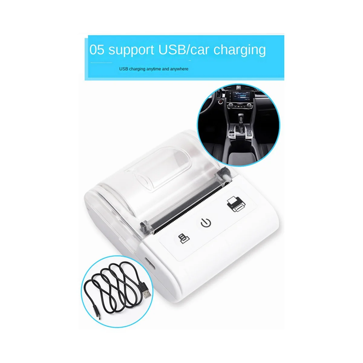 Wireless Mini Thermal Printer Portable Bluetooth Receipt Printer Thermal BT 58mm Thermal Receipt Printing Black US Plug
Wireless Mini Thermal Printer Portable Bluetooth Receipt Printer Thermal BT 58mm Thermal Receipt Printing Black US Plug