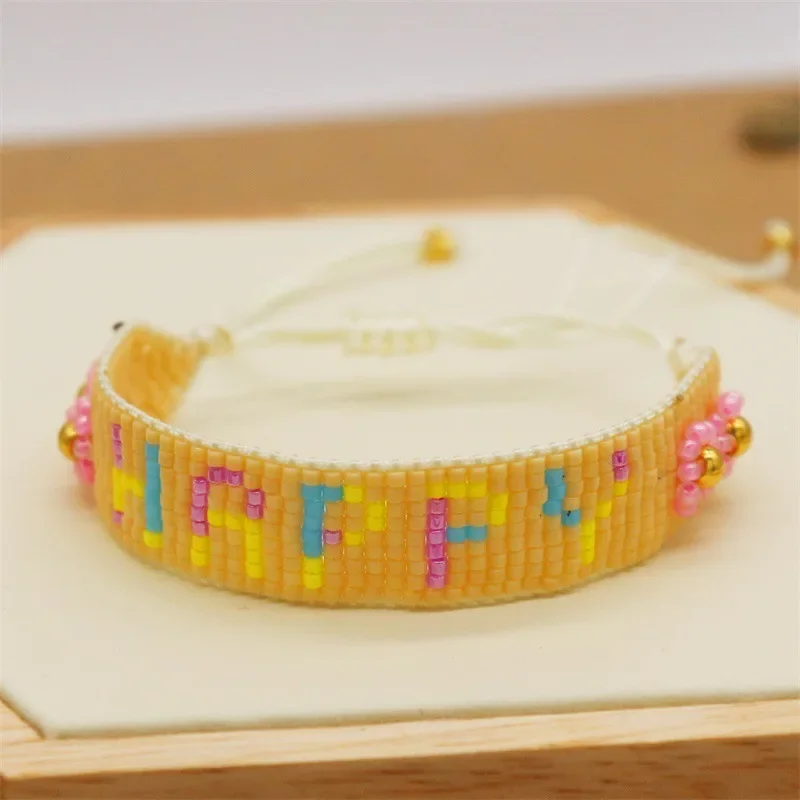 Beaded Bracelet Hand woven letter pattern flower Adjustable Simplicity Bohemia Unisex Beaded Bracelet
Beaded Bracelet Hand woven letter pattern flower Adjustable Simplicity Bohemia Unisex Beaded Bracelet