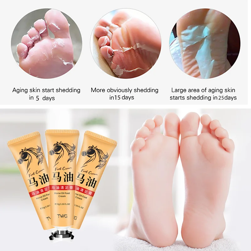 

Anti Crack Foot Cream Heel Cracked Repair Horse Oil Cream Smooth Removal Dead Skin Callus Anti-Drying Hand Feet Skin Care 30g
